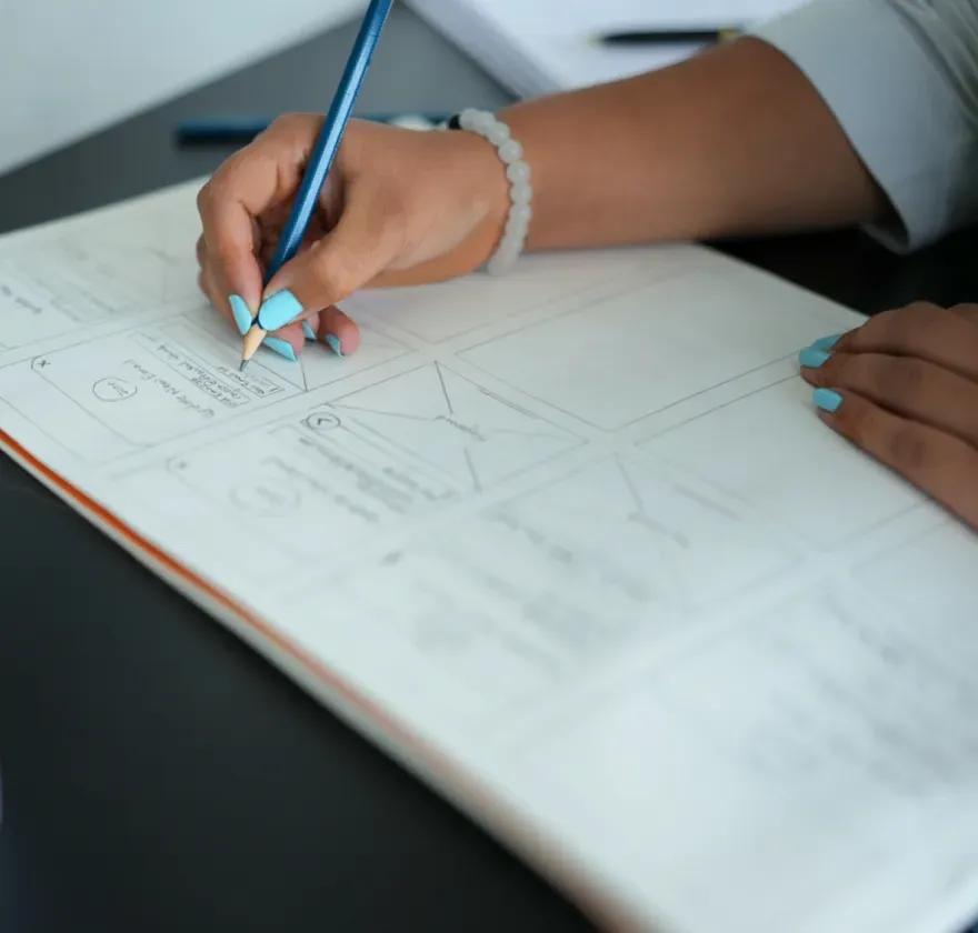 Mahindra Accelo Wireframes Hand sketching wireframes for the Mahindra Accelo website design and CMS development case study.