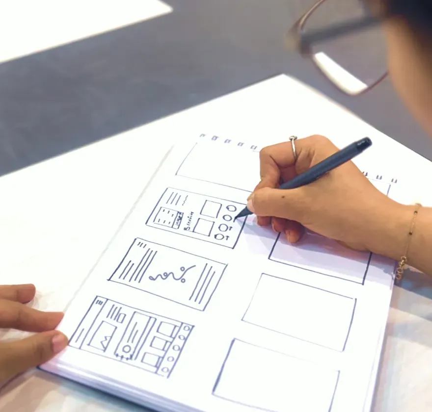 Flow App Wireframe Sketching Hand-drawn Flow app wireframes exploring financial planning and goal-based user journeys.
