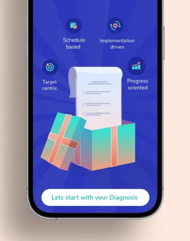 Smit.fit Onboarding UI Smit.fit mobile onboarding screen showing wellness diagnosis and habit-forming interface design.