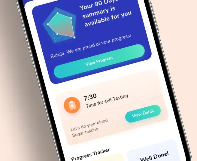 Smit.fit Healthcare App Design Summary Screen
Smit.fit app screen showing a wellness routine card and daily habit tracking interface.