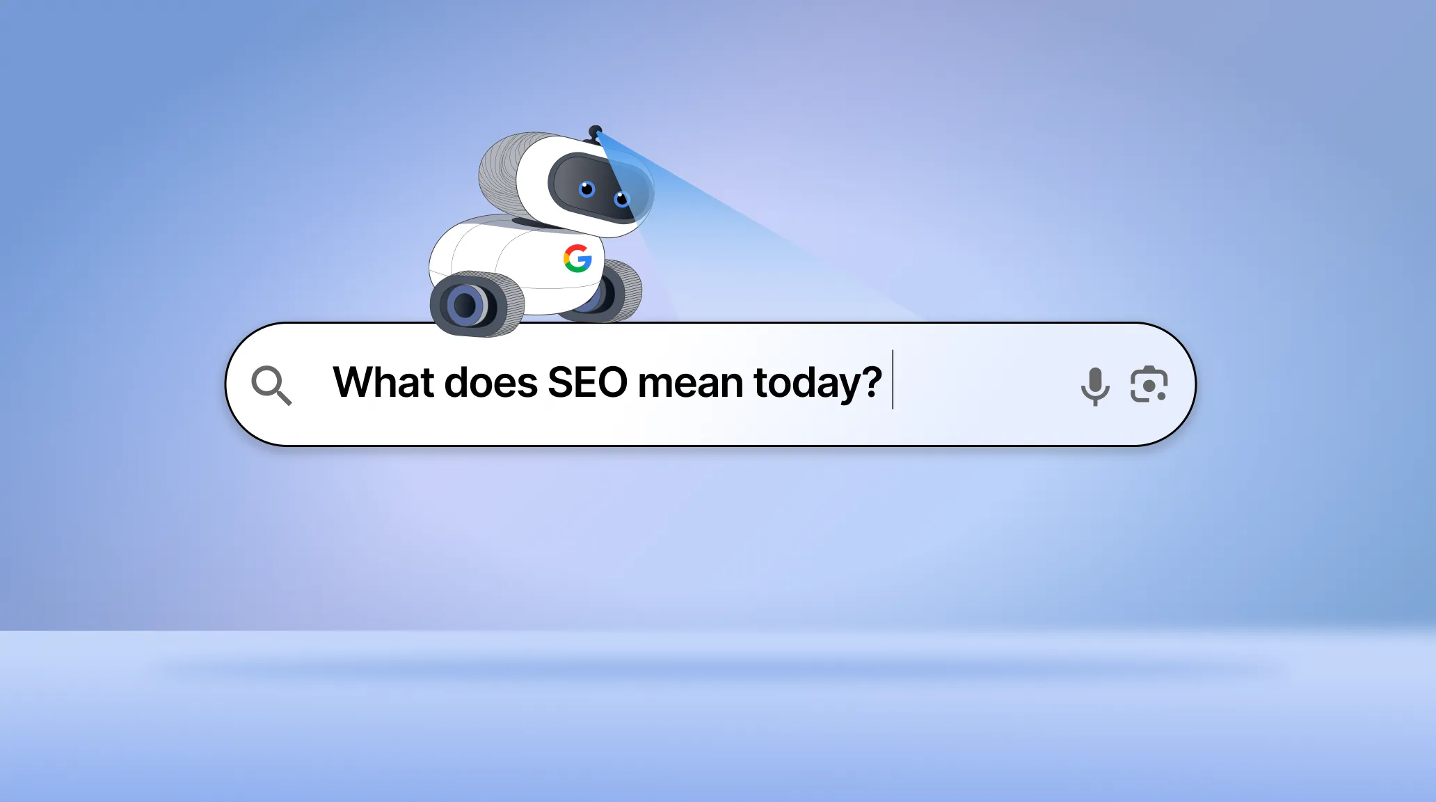 SEO High Performing Websites Banner image of google bots viewing and inspecting your your website.