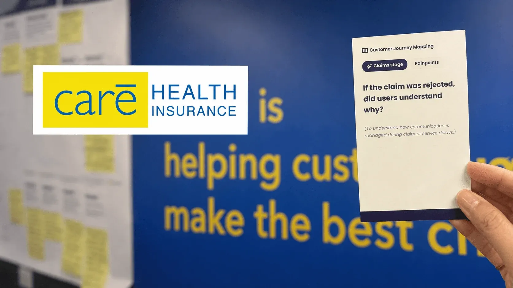 Care Insurance Unconventional UX Research Blog Banner Care Insurance UX research workshop exploring customer hesitation in insurance experiences.
