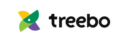 Treebo’s logo shown as a client brand in Spinach Experience Design’s digital experience portfolio.